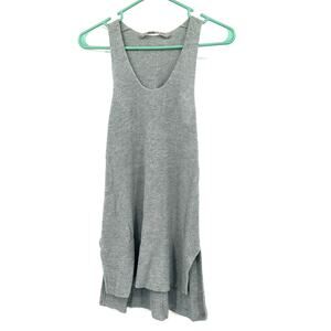 Athleta Size XS Tank Gray Linen Knit Sheath Tunic Sleeveless Athleisure Yoga‎